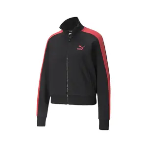 PUMA Womens Iconic T7 Plus Athletic Outerwear Casual - Black