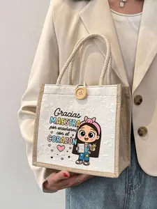 Floral Teacher Festival Crossbody Bag, Perfect Gift for Teachers, Casual All-Season Shoulder Bag, Ideal for Daily Use and Events, Aesthetic Shoulder Bag