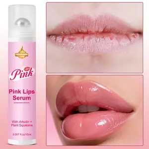 Smooth Pinkish Lip Care, Lip Care Routine, Plant-Based Squalane Lip Serum, Kojic Acid Brightening, Non-Sticky Feel, Moisturizing, Hydrating, Suitable for All Seasons, Pre-Makeup Moisturizer