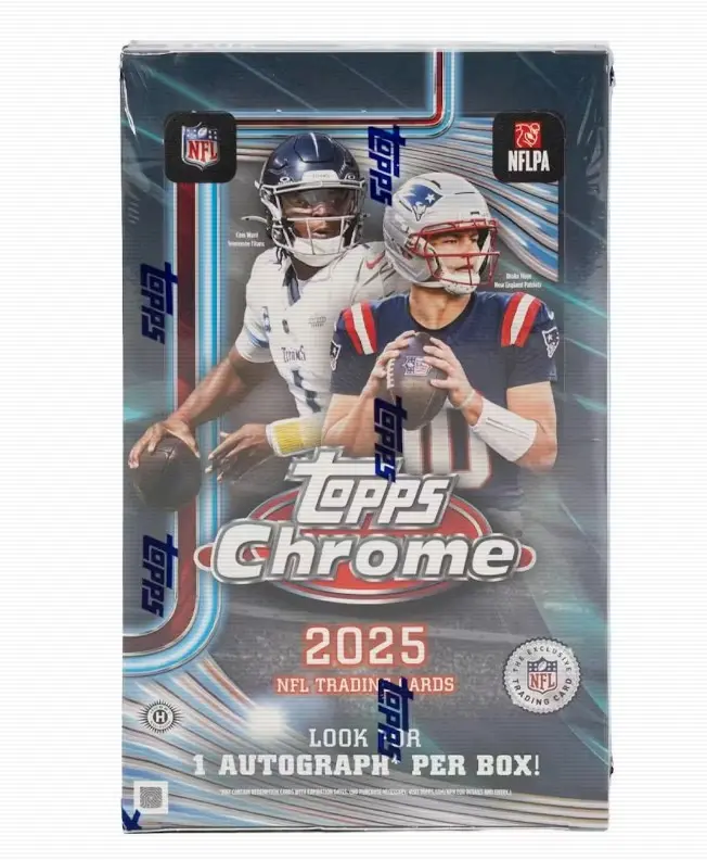 2025 Topps Chrome Football Hobby Box NFL Trading Cards 2025 Topps Chrome Football Hobby Box NFL Trading Cards