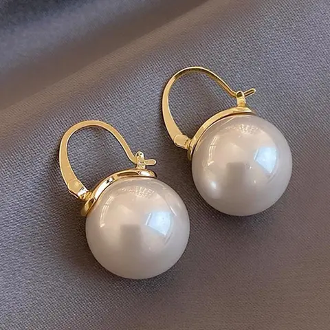 Light Luxury Faux Pearl Decorated Dangle Earrings (1 Pair), Earrings Dangling, Shining Earrings, Elegant Jewelry for Women & Girls, Trendy All-match & Exquisite Jewelry for Birthday Gift, Fashionable Jewelry Accessories