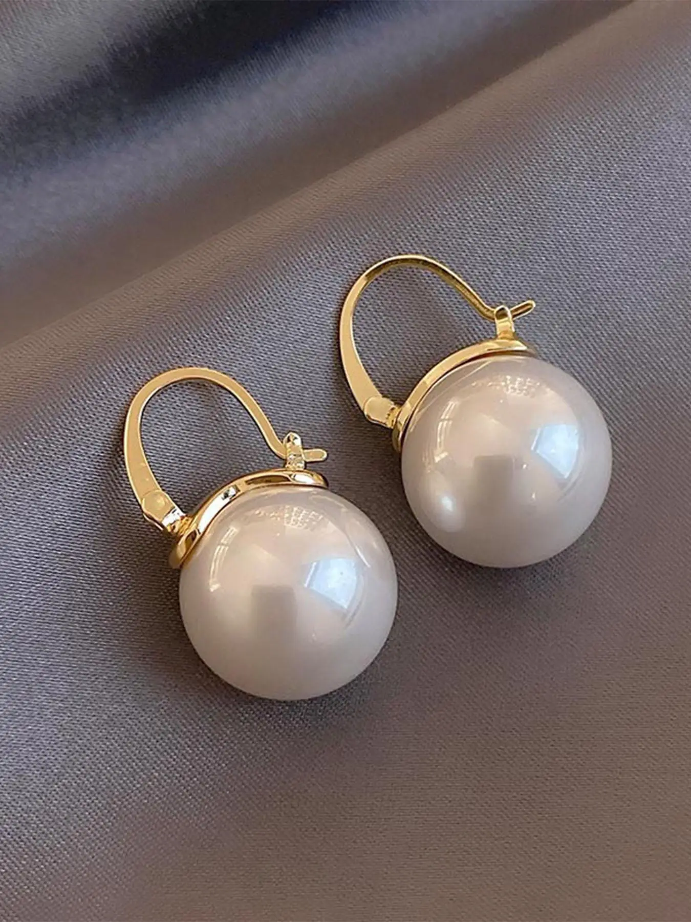 Light Luxury Faux Pearl Decorated Dangle Earrings (1 Pair), Elegant Jewelry for Women & Girls, Trendy All-match & Exquisite Jewelry for Birthday Gift