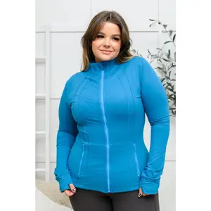 Staying Swift Activewear Jacket in Hawaiian Blue