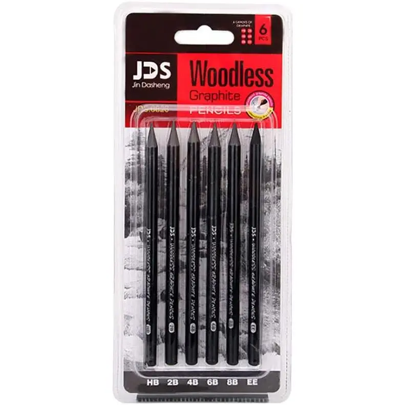Full Graphite Pencils set 6 count.HB/2B/4B/6B/8B/EE (lead pencil)