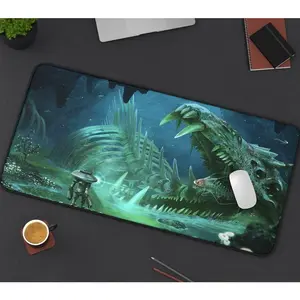 SUBNAUTICA Leviathan Skeleton Desk Mat, Subnautica Custom desk mat XXl mouse pad, Gift for gamer, Home Decor, Desk Accessories