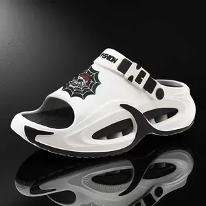 Men's Grunge Graphic 2-in-1 Clogs & Slides - All Seasons, Thick Cushioned Sole, Extended Sizes (EU 36-51) for Tall Individuals