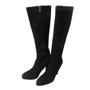 Pre-owned PRADA Suede Small Leather Goods Leather Long Boots