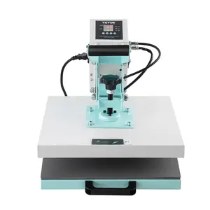 fathersdaygift VEVOR Heat Press, 15x 15 inch Digital Heat Press Machine, Slide Out Heat Transfer Machine, Fast and Even Heating, 2-Layer Insulation Cotton, Heat Transfer Machine for T-Shirts/Pillows/Bags, Green