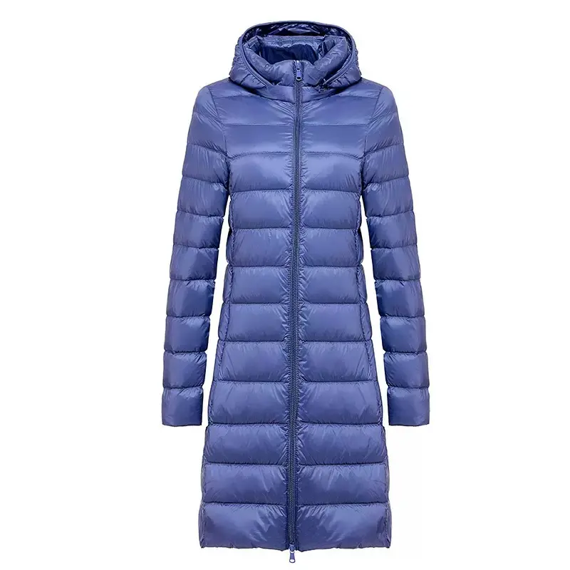 Women’s Plus Size Long Hooded Lightweight Puffer Jacket Pockets Womenswear winter collection