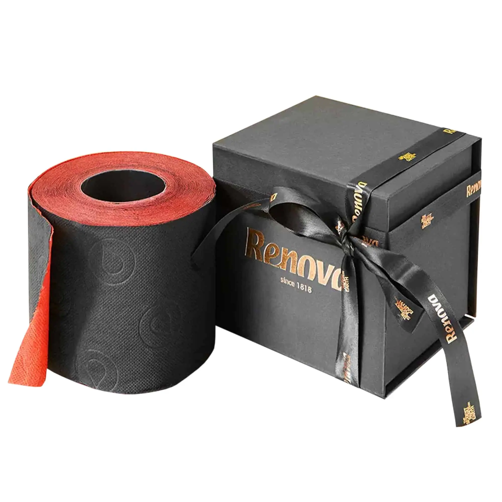 Renova Gift Box Toilet Paper Black and Red 1 Roll 4 Ply Luxury Edition