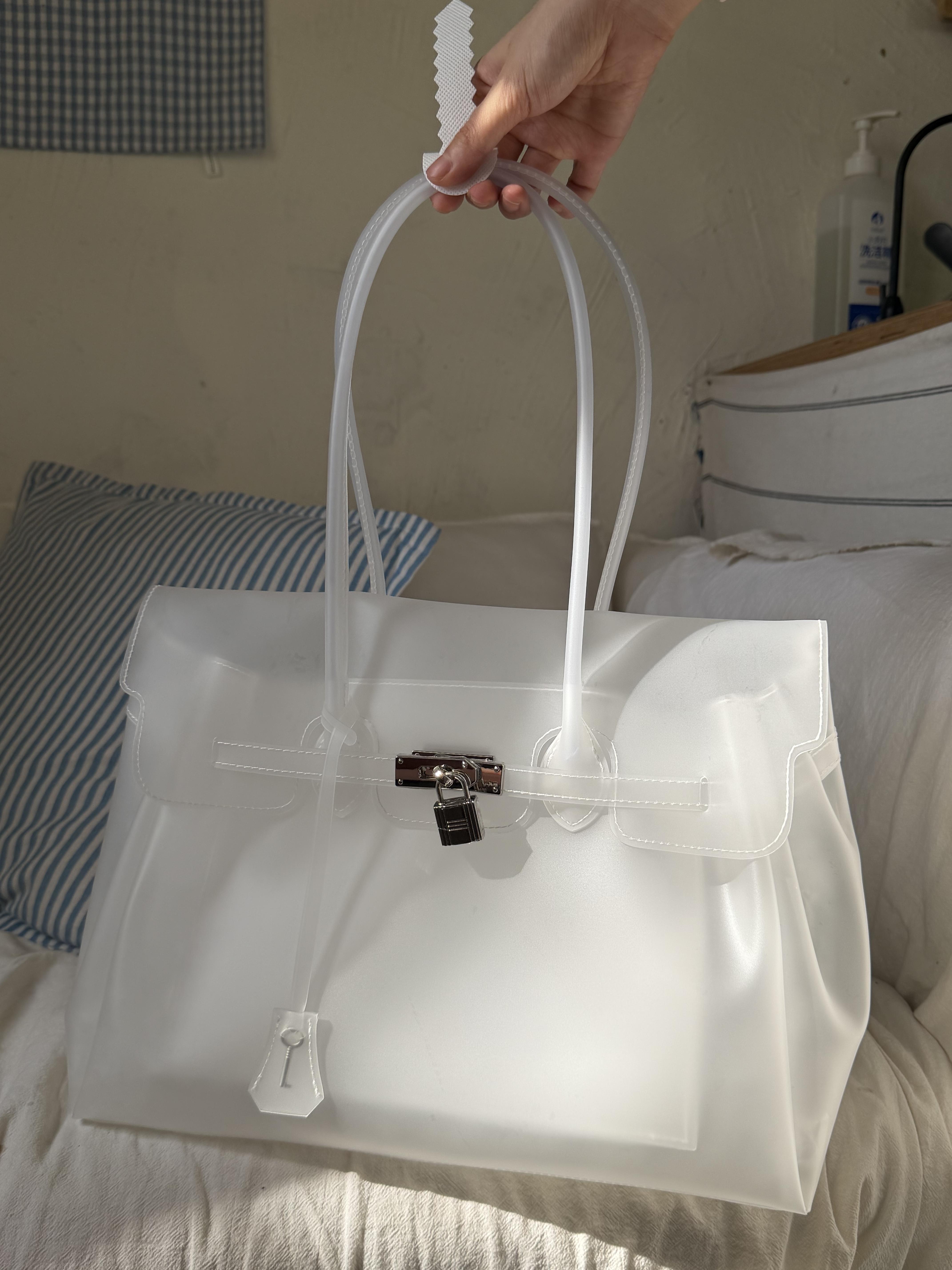 Transparent Jelly Shoulder Bag for Women, Summer TPU Handbag, Beach Tote Purse, Lightweight Crossbody Bag for Vacation & Daily Outfit Transparent Jelly Shoulder Bag for Women, Summer TPU Handbag, Beach Tote Purse, Lightweight Crossbody Bag for Vacation & Daily Outfit