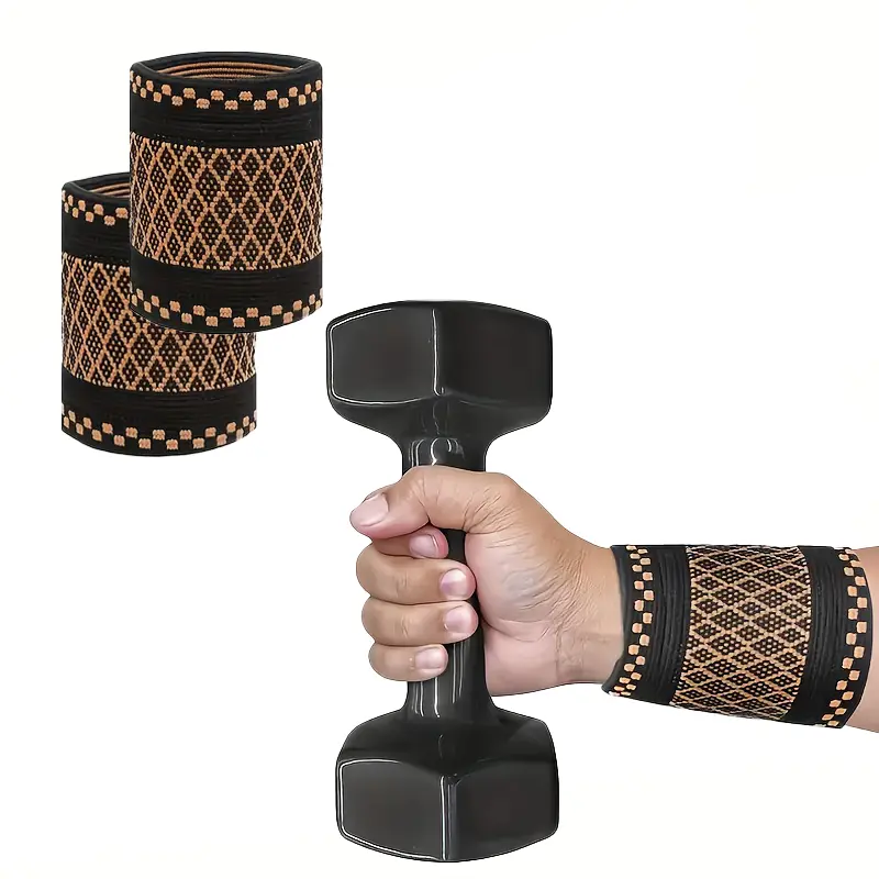 1Pair Compression Wrist Sleeves for Men & Women, Breathable Elastic Wrist Support Brace with Geometric Pattern, Wrist Wrap for Typing, Gaming, Gym Workout, Fitness, Tennis, Basketball, Sports, Pain Relief & Daily Use