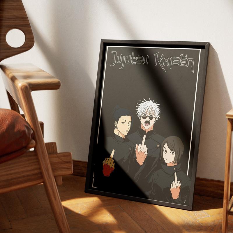 Jujutsu Kaisen Poster Anime Wall Print Manga Artanime Poster Satoru ...