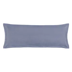The Blue Chambray Extra Long Lumbar Throw Pillow