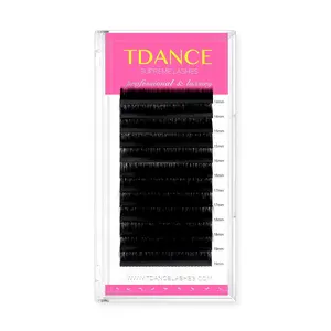 TDANCE Premium C CC D DD J B L Curl 0.03-0.18mm Thickness Semi Permanent Individual Eyelash Extensions Silk Volume Lashes Professional Salon Use Mixed 14-19mm Length In One Tray (D-0.05,14-19mm)