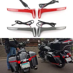 Indian Road Master Limited Edition Leader Challenger Black Side Box LED Driving Brake Turn Signal Motorcycle Brake Light