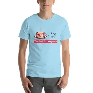 Unisex Short Sleeve Premium Cotton T-shirt - Tea Test in Progress