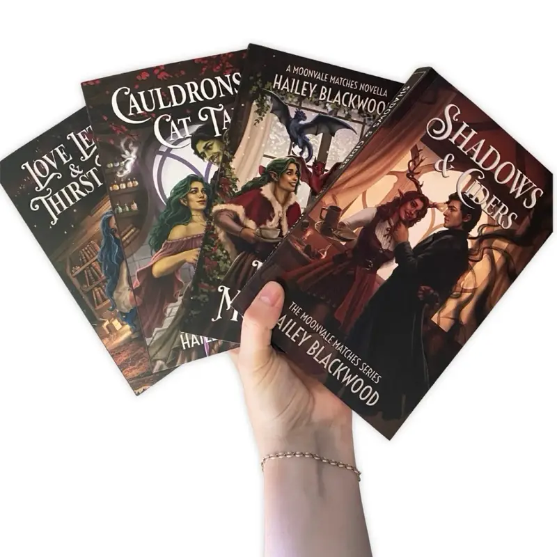Moonvale Matches Signed Book Bundle (Love Letters and Thirst Tonics and Cauldrons and Cat Tails) lover bookish bundle romance books paperback