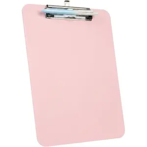 Pink Plastic Nursing Clipboard Standard Letter A4 Size 8.5x11 Heavy Duty Clipboard with Pen Holder for Women Kids Students School Office Home Work