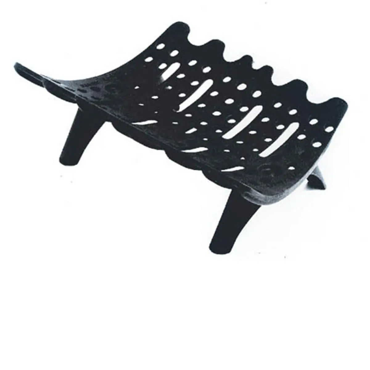 212 MAIN Heavy Duty Cast Iron Firepit - Expandable Patio Fire Pit with 1-Section Self-Feeder Grate, 3" Clearance Compatibility, 18"x14"x12" Size, 22 lbs Log-Supporting Home Fireplace, Easy Storage