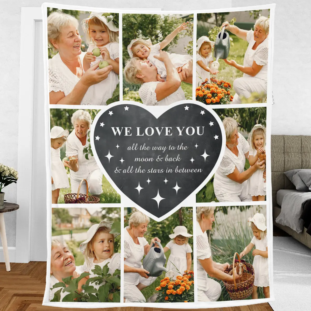 Petthouse | Personalized Grandma Blanket, Custom Photo College, Mother's Day Gift, Grandmas And Grandkids Photo Blanket
