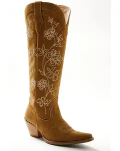 Women's Flora Suede Tall Western Boots - Snip Toe