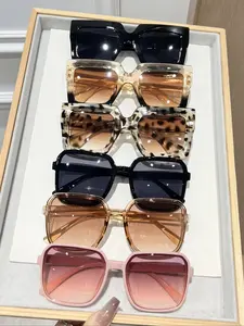 6 Pairs Classic Multi-Color Women's Sunglasses, Durable PC Material, Uv400 Protection, Ideal for Sunshade, Beach Vacation, Fashionable, Summer Trendy Sunglasses, Beach Eyewear