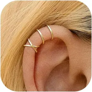 Ear Cuffs Non Piercing Ear Cuff Earrings for Women Trendy Clip on Cartilage Earring Stacks Non Pierced Fake Earrings Jewelry Easter Basket Stuffers