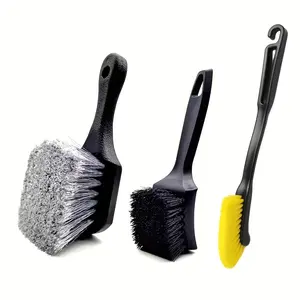 Car Tire Rim Cleaning Brush, Made of PP Material, Car Wash Towel Cleaning Tool, Durable Car Cleaning Brush, Tire Carpet Cleaning Brush, Essential for Family Cars, Back-To-School Season, Mother'S Day, Father'S Day, Halloween, Christmas