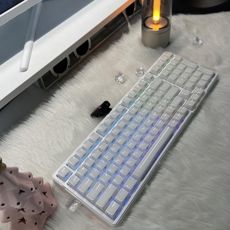 [KEYCAP ONLY] FURYCUBE Transparent Jelly Keycap Set 123 Keys Double-shot Side-printed ASA Height PC Material Mechanical/Magnetic Keyboard Customization Keycap Set, Cute beautiful Keycaps, Gift