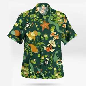 2026 Hot Hawaiian Sets PKM Fresh Summer – Youthful – Bold with the Water-Type PKM Hawaiian Shirt Short Sleeves t Tropical Anime Aloha Shirt