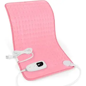 Heating Pad,Electric Heating Pads for Back,Neck,Abdomen,Moist Heating Pad for Shoulder,Knee,Arms,Legs,Dry/Moist Heat & Auto Shut Off,Christmas Gifts for Men and Women,BabyPink,24x12 Inch