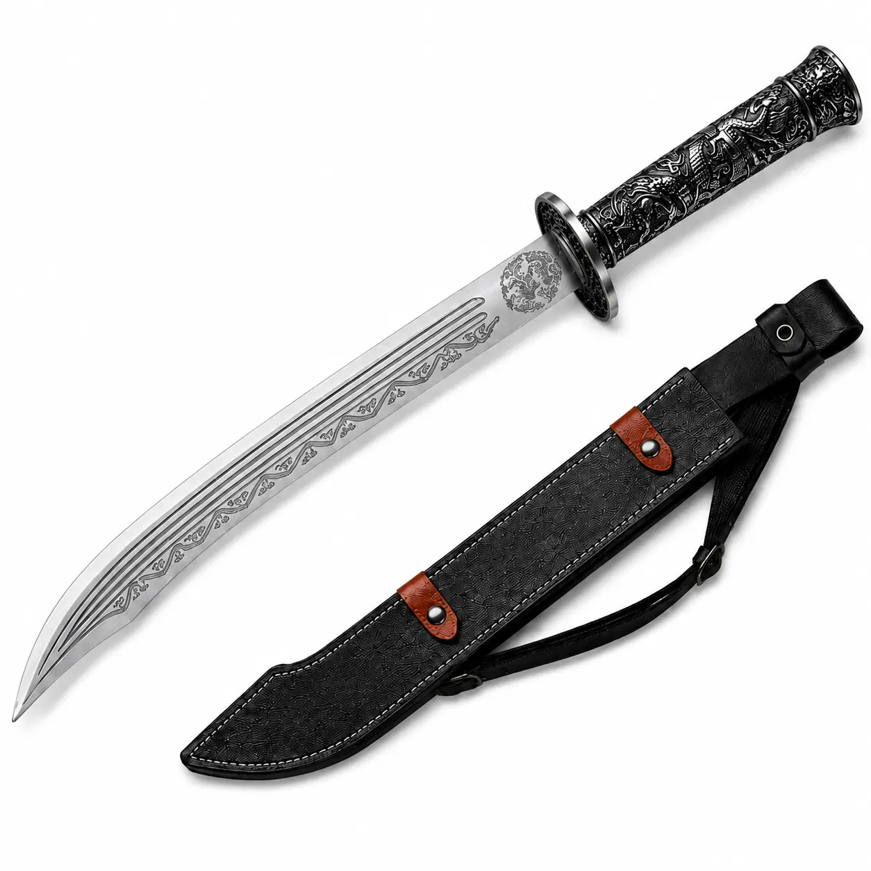 Hand-Cast Real Blade Japanese Samurai Sword - Wear-Resistant, Craft-Manufactured, Non-Sharpened Design, Collectible Gift for Sword Enthusiasts, Holiday Present
