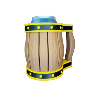 Fantasy Tankard - Tabletop Koozie - 12oz Drinkware Double Layer Insulated Double Deck Insulated Thermal Flask Thermos Cup Black Iron