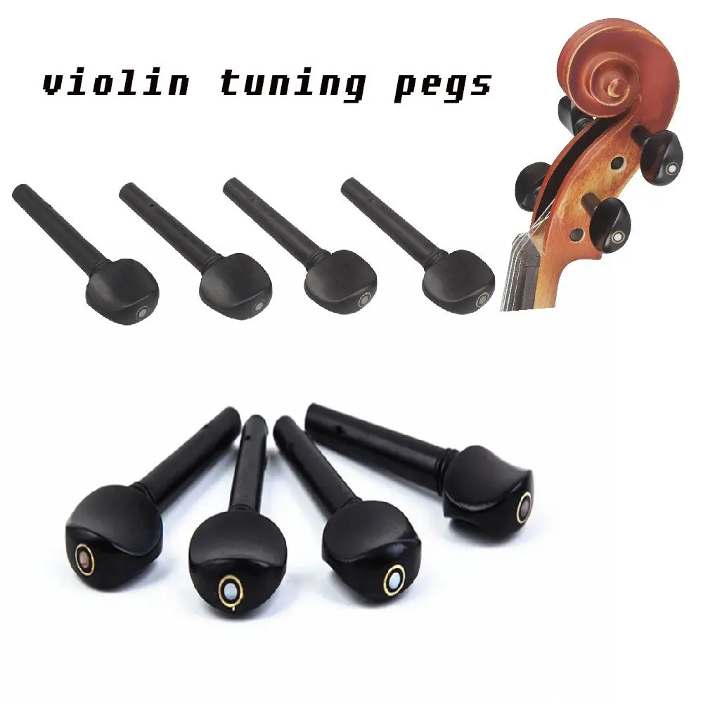 Violin Tuning Pegs, Violin Ebony Tuning Pegs Replacement Parts, Stringed Instrument Violin Accessories