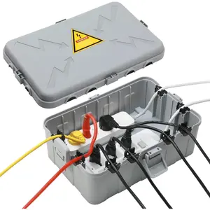 Large Outdoor Electrical Box(12.5x8.5x5inch),IP54  Outdoor Outlet Covers,Weatherproof Extension Cord Covers Protect Outlet,Plug,Timer,Power Strip,Holiday Light,Grey