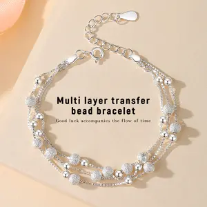 S990 Sterling Silver Starry Bracelet Elegant Hand Jewelry Versatile Fashion Design Accessory Gift