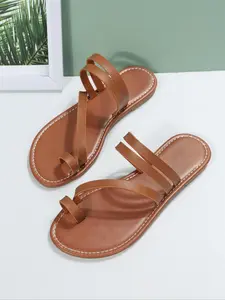 Women's Fashionable Plain Color Slingback Sandals, Casual Comfortable Flat Sandals for Summer, Lightweight Breathable Shoes for Daily Wear, Girl, Classic Sandals