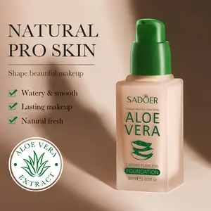 Hydrating Aloe Vera Liquid Foundation, 12H Long-Lasting Makeup, Pore Concealing, Oil Control, Non-Greasy, Natural Flawless Finish, Fits All Skin Tones, 2 Shades tiktokshopspringglowup