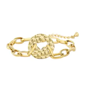 MYTYS Dainty Chain Bangle Bracelets for Women Adjustable Link Trendy Jewelry Gifts for Teens Girls Smooth Craftsmanship Comfortable Fit
