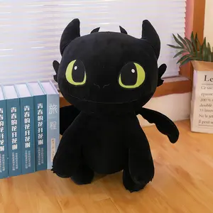 Soft Toothless Night Fury Plush |     Cute Light Fury Dragon Stuffed Toy for Bedroom Decor & Collection