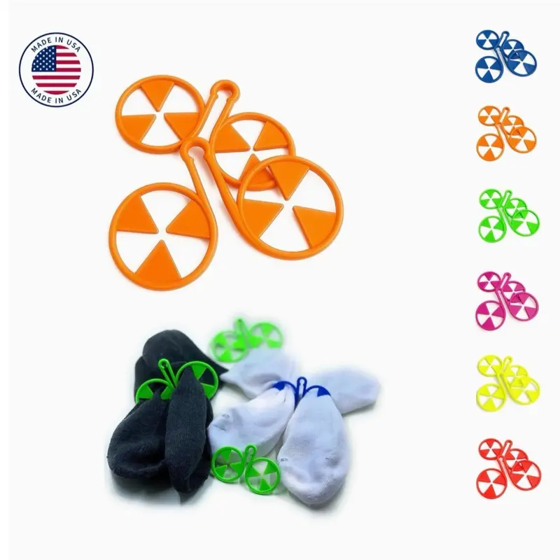 Keep Wash Sock Clips - 10-Pack Reusable Laundry & Closet Sock Holders, Washer & Dryer Safe, Made in USA