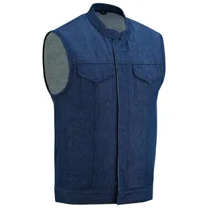 True blue™ Men's Denim Motorcycle Vest