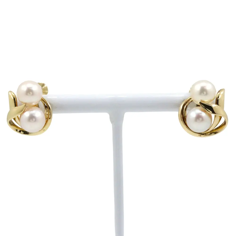 Mikimoto K14 Pearl Clip Earrings