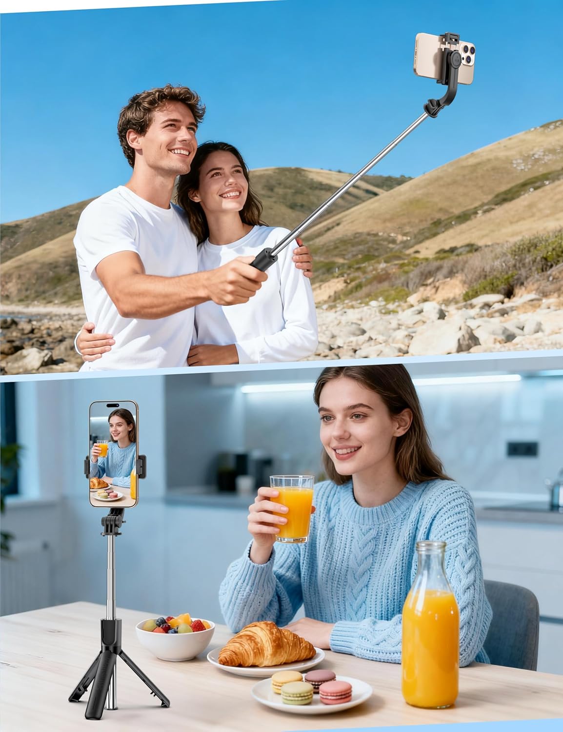 Mini Selfie Stick Travel Tripod for Cell Phone with Light, Extendable Selfie Stick for iPhone with Detachable Remote, iPhone Tripod for Video Recording, Photograph, Compatible with Cellphones Mini Selfie Stick Travel Tripod for Cell Phone with Light, Extendable Selfie Stick for iPhone with Detachable Remote, iPhone Tripod for Video Recording, Photograph, Compatible with Cellphones