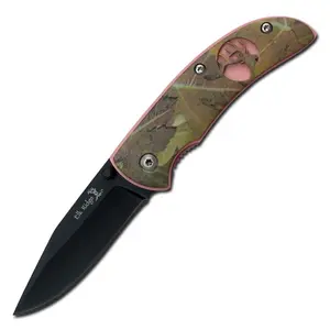 Pink Camo Manual Pocket Knife Mini 3” Outdoor Camping Whittling Knife
