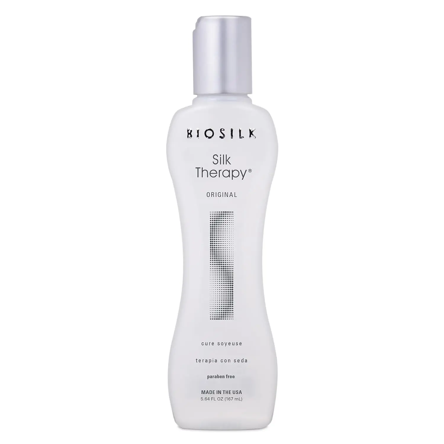 BioSilk Silk Therapy Original Leave-In Hair Treatment - Reconstructing Formula for Shine & Split End Prevention, Free of Sulfates, Parabens & Cruelty, 5.64 Oz