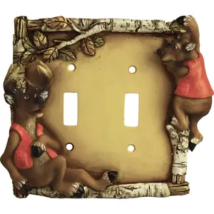 Double Switch Plate Cover-Cute Deer Double Switch Plate Cover-Cute Deer