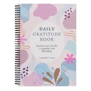 Adult Gratitude Journal A5 Paper Workbook with Worksheets, English Language, Ideal for Daily Reflection and Thankfulness Practice