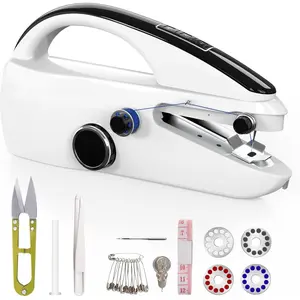 Handheld Portable Mini Sewing Machine, Easy to Use, Fast Sewing Speed, Suitable for Clothes Fabric, DIY Home Sewing Machine for Beginners (Black)